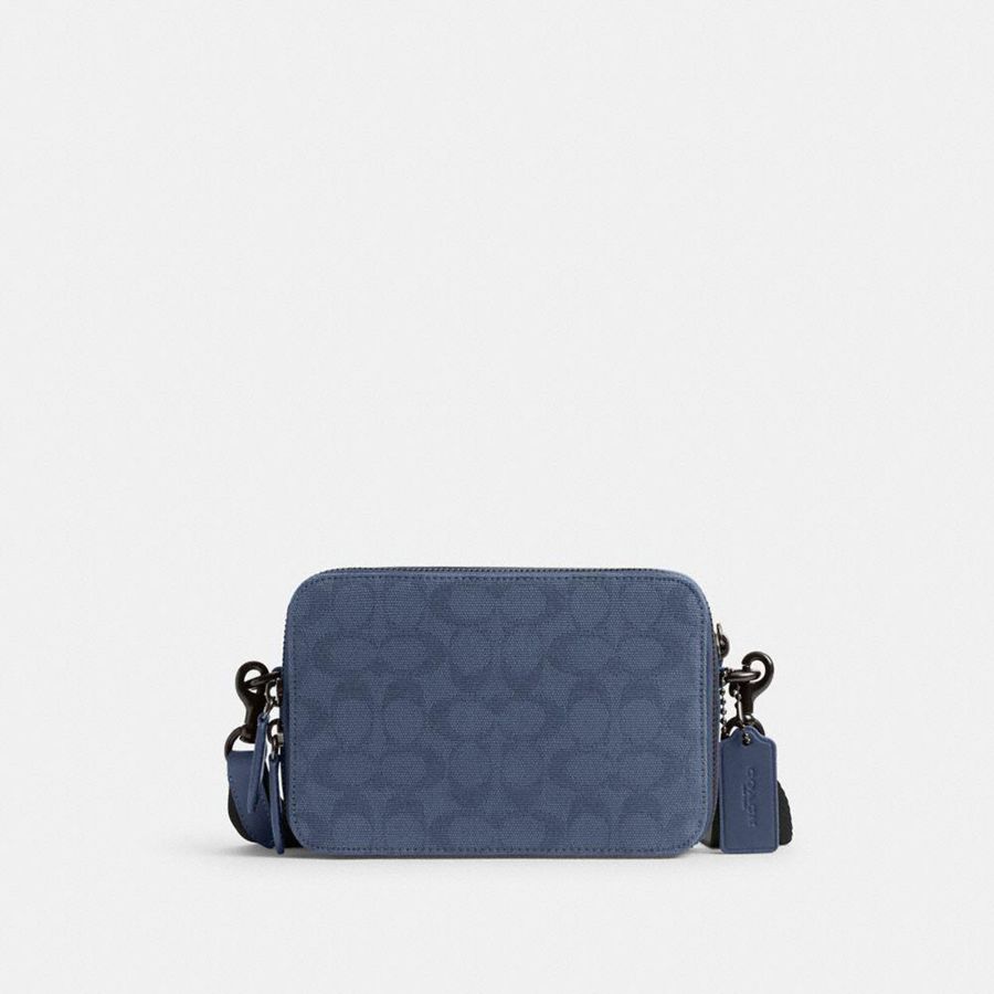 Bolsa Cruzada COACH Hombre Azules | WVET87342