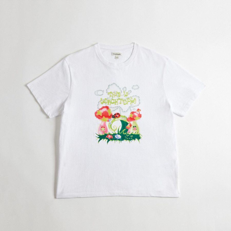 Camiseta COACH Hombre Blancas | KHXP15492