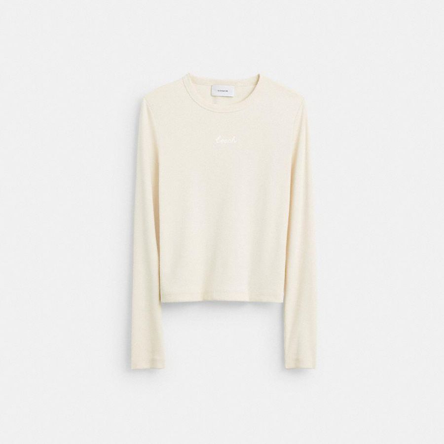 Camiseta COACH Mujer Blancas | PJDQ26758