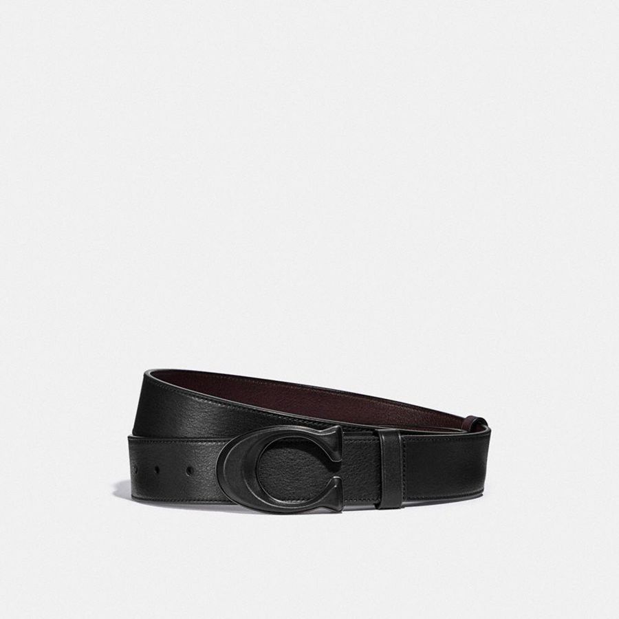 Cinturones COACH Hombre Negras | OTVB64213