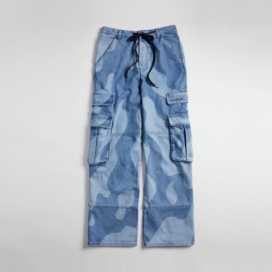 Pantalon COACH Mujer Azules | ZSLI89124