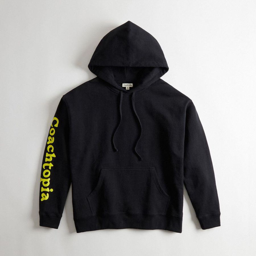 Sudadera con Capucha COACH Hombre Negras | CZDJ93674